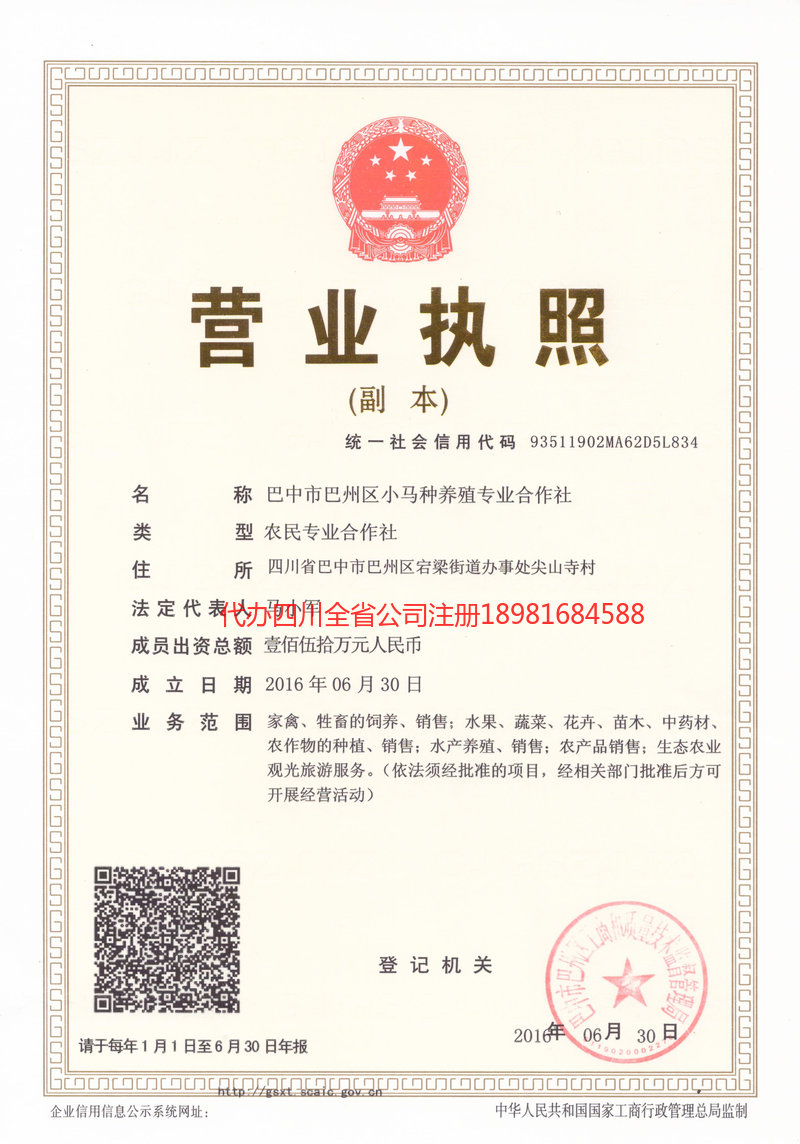 云阳云阳小马种养殖专业合作社